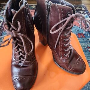 Seychelles Brown Lace-Up Ankle Boots